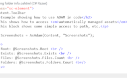 Code for adam information